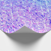 Aqua Lila Türkis Grau Glass Crystal Geschenkpapier (Ecke)