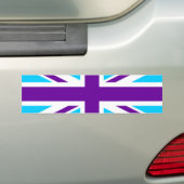 Aqua Lila Union Jack Autoaufkleber (Auf Auto)
