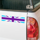 Aqua Lila Union Jack Autoaufkleber (Auf Lkw)