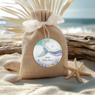 Aqua Lilac Mermaid Tail Coastal Charm Geschenkanhänger