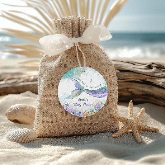 Aqua Lilac Mermaid Tail Coastal Charm Geschenkanhänger