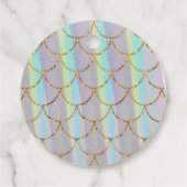 Aqua Lilac Mermaid Tail Coastal Charm Geschenkanhänger (Rückseite)