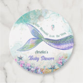 Aqua Lilac Mermaid Tail Coastal Charm Geschenkanhänger (Vorderseite)