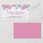 Aqua Lilac & Pink Niedliche Tasten Border Visitenkarte (Vorne/Hinten)