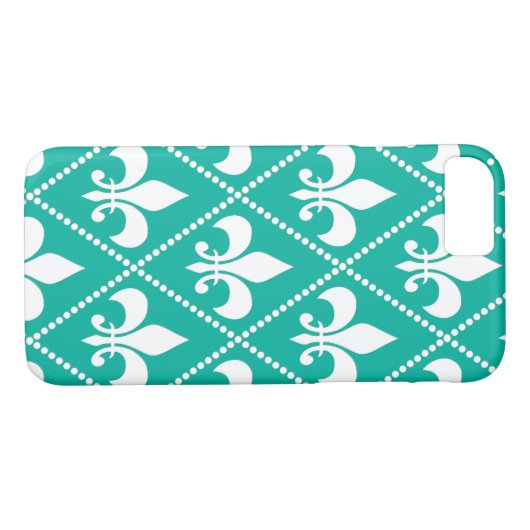 Aqua Lilie Case-Mate iPhone Hülle (Rückseite (Horizontal))