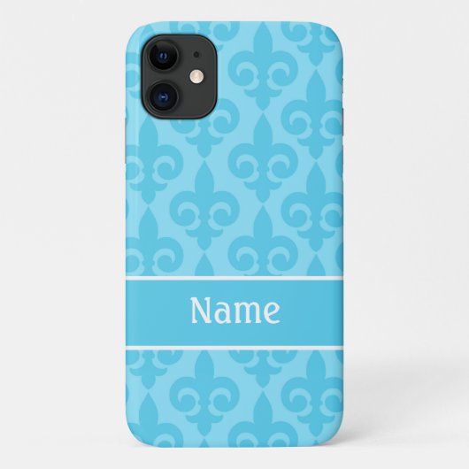 Aqua-Lilie iPhone 4/4S Fall Case-Mate iPhone Hülle (Rückseite)