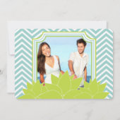 Aqua Limon Sukkulent Moderne Typografie Hochzeit Einladung (Rückseite)