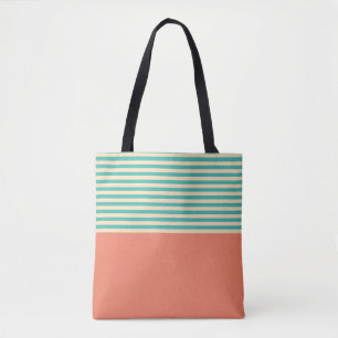 Aqua Lmon Streifen Tasche