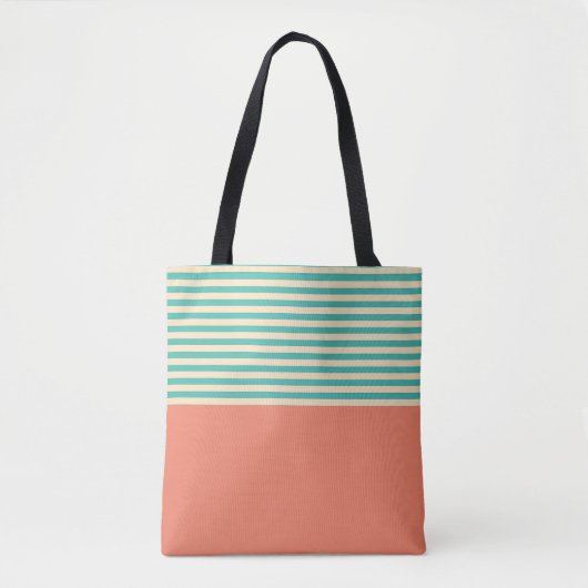 Aqua Lmon Streifen Tasche (Vorderseite)