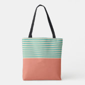 Aqua Lmon Streifen Tasche (Rückseite)