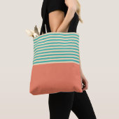 Aqua Lmon Streifen Tasche (Von Nahem)