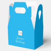 Aqua-Logo-Text Werbeverpackung Geschenkschachtel (Geöffnet)