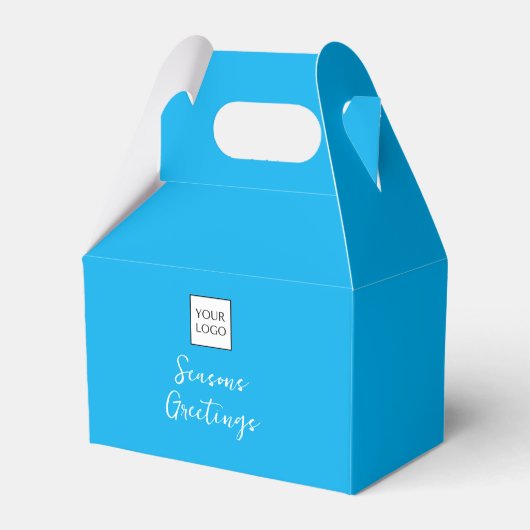 Aqua-Logo-Text Werbeverpackung Geschenkschachtel (Vorderseite)