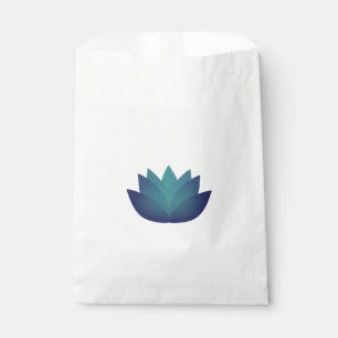 Aqua Lotus Blume Illustration Geschenktütchen