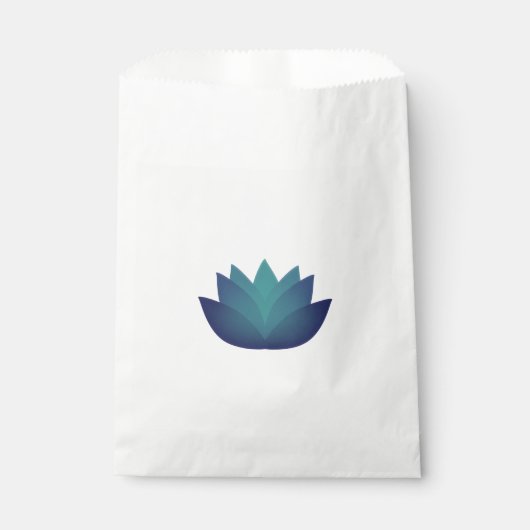 Aqua Lotus Blume Illustration Geschenktütchen (Vorderseite)