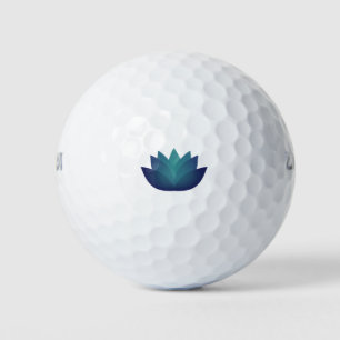 Aqua Lotus Blume Illustration Golfball