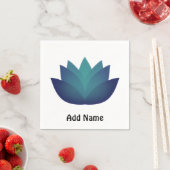 Aqua Lotus Blume Illustration Serviette (Beispiel)