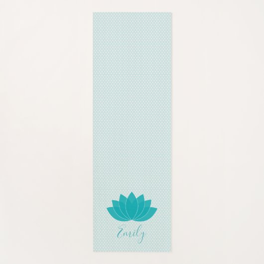 Aqua Lotus Personalisiert Yoga Yogamatte (Vorderseite)