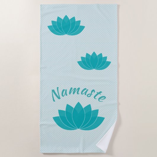 Aqua Lotus Yoga Strandtuch (Vorderseite)