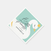 Aqua mädchenhaftes Foto wunderschönes Party Serviette (Ecke)