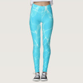 Aqua Magic Abstrakt Leggings (Vorderseite)