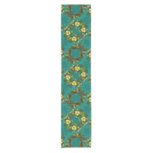 Aqua Magnolia Winter Table Runner Kurzer Tischläufer