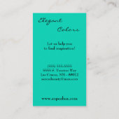 Aqua Make up Artist Palette Brush Business Card Visitenkarte (Rückseite)