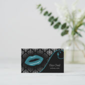 Aqua Makeup artist Business Cards Visitenkarte (Stehend Vorderseite)