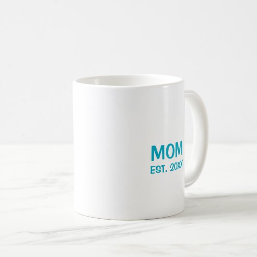 Aqua Mama Typografie Word Cloud Kaffeetasse (VorderseiteRechts)