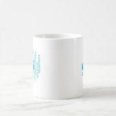 Aqua Mama Typografie Word Cloud Kaffeetasse (Mittel)