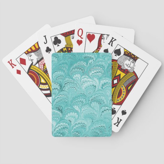 Aqua Marbed Paper Design Spielkarten (Rückseite)
