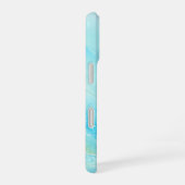 Aqua Marble Abstract Art Phone Case iPhone 16 Hülle (Rechte Seite)