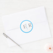 Aqua Marigold Monogram Stickers (Umschlag)
