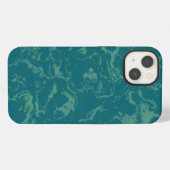 Aqua-Marmor iPhone Hülle (Rückseite (Horizontal))