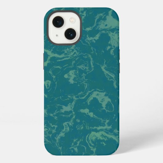 Aqua-Marmor iPhone Hülle (Rückseite)
