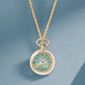 Aqua Marmor, römische Pendant-Uhr Armbanduhr