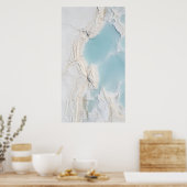 Aqua-Marmorsteinplakat Poster (Küche)