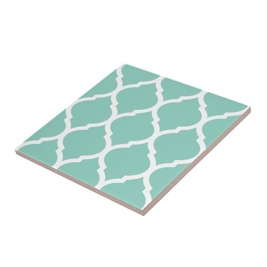Aqua marokkanische Quarto Gemusterte Keramik Tile Fliese (Seite)