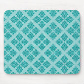 Aqua marokkanischer Damask Mousepad (Vorne)