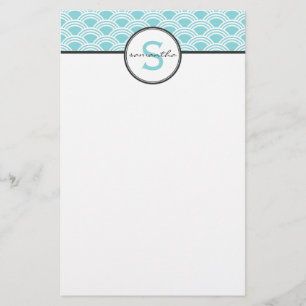 Aqua-Maschinenhälfte Briefpapier