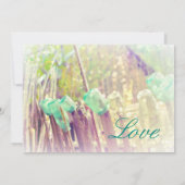 Aqua Mason Jars on Fence Post Hochzeitseinladungen Einladung (Rückseite)