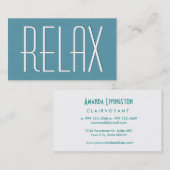Aqua MASSAGE Theme Simple Style V63F Visitenkarte (Vorne/Hinten)