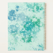 Aqua-Mehrfarben-Splatter-Design-Spiral-Planer Planer (Rückseite)