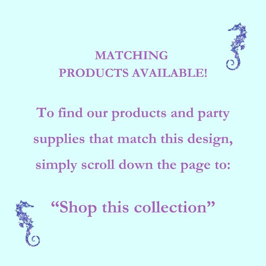 Aqua Mermaid Birthday Paper Napkin Serviette