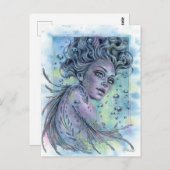 Aqua Mermaid Postcard Postkarte (Vorne/Hinten)