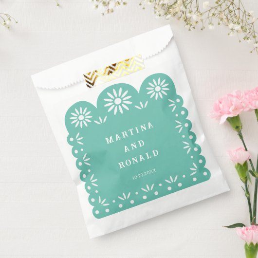 AQUA MEXICAN PAPEL PICADO GESCHENKTÜTCHEN (Versiegelt)