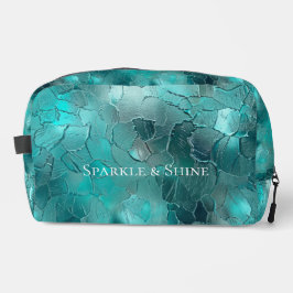 Aqua Mint Aquamarin Green Glam Abstrakt Waschbeutel