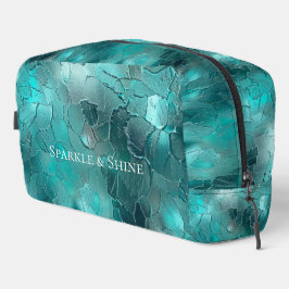 Aqua Mint Aquamarin Green Glam Abstrakt Waschbeutel