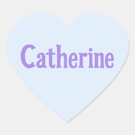 Aqua Mint Catherine Heart Stickers (Vorderseite)