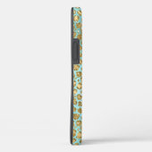 Aqua Mint Gold Glitz Glitzer Leopard Case-Mate iPhone Hülle (Rückseite / Rechts)